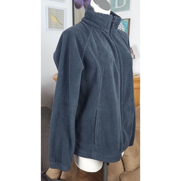 Columbia Women’s Fleece Jacket Black Full Zip Jacket Size Large - Picture 2 of 6